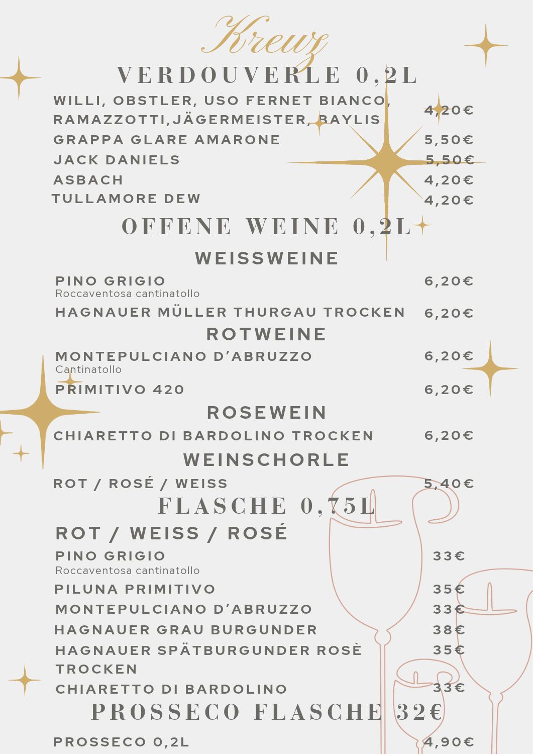 Restaurant Kreuz menu – page 8 of 11