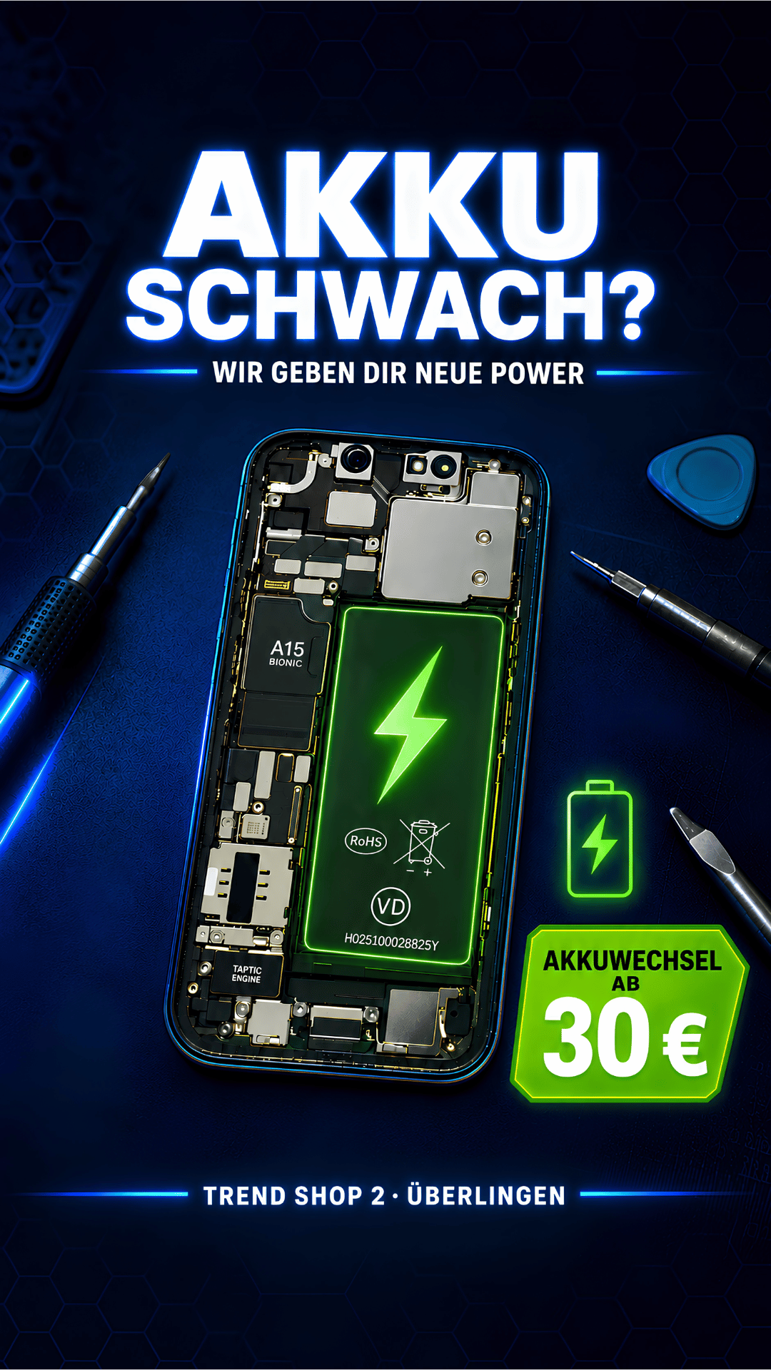 Kurzvideo für Trend Shop 2: Akkuwechsel eines Smartphones