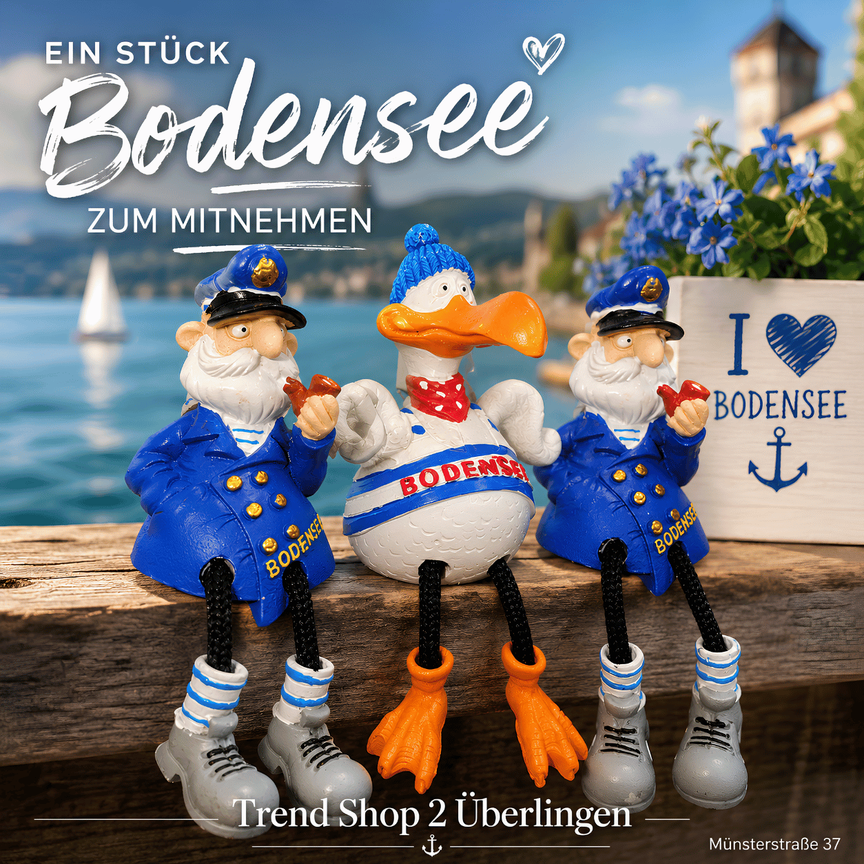 Social-Media-Grafik für Trend Shop 2 mit Bodensee-Souvenirs
